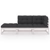 vidaXL Garden Lounge Set White, Anthracite