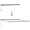 vidaXL Retractable Awning Manual Yellow and White 137.80 x 98.43 in