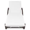 vidaXL Sun Lounger Set of 5 Brown Powder-coated steel, PE rattan Large