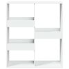 vidaXL Book Cabinet White Engineered wood Medium Book Cabinet