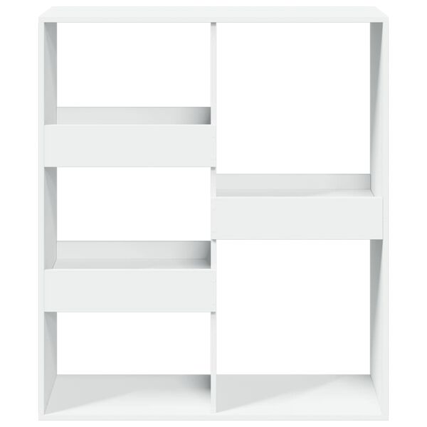 vidaXL Book Cabinet White Engineered wood Medium Book Cabinet