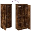 vidaXL Bathroom Cabinet Smoked oak Engineered wood Slim Bathroom Cabinet