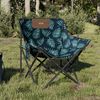 vidaXL Camping Chairs with Pocket Foldable 2 pcs Leave Print