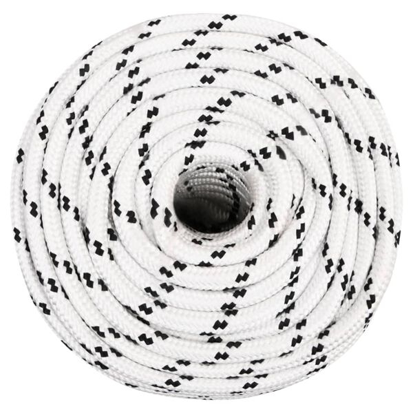 vidaXL Braided Boat Rope White 0.55 "x820.2 ' Polyester