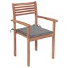 vidaXL Stackable Chair Set of 8 Teak Medium Stackable Rectangular