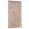 vidaXL Fly Curtain Beige and Dark Brown 39.4x90.6" Chenille