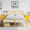 vidaXL Bedside Cabinet Set of 2 Mustard Yellow Steel Medium Storage