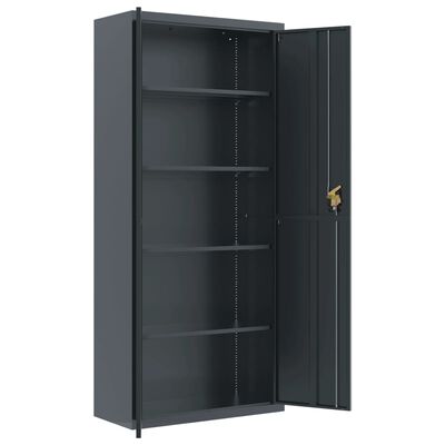 vidaXL File Cabinet Anthracite 35.4"x15.7"x78.7" Steel