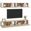 vidaXL Wall TV Cabinet Set of 4 Sonoma Oak Engineered wood