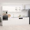 vidaXL Kitchen Cabinet Set White Engineered wood, Glass Large