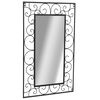 vidaXL Wall Mirror Rectangular 19.6"x31.4" Black