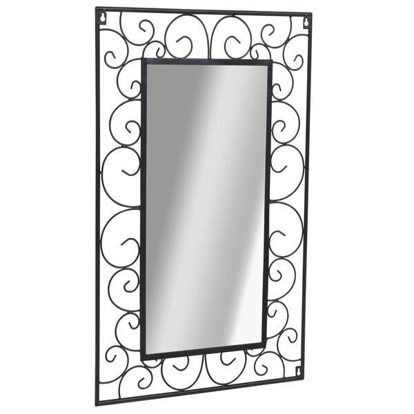 vidaXL Wall Mirror Rectangular 19.6"x31.4" Black