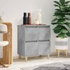 vidaXL Sideboard Concrete grey Engineered wood and eucalyptus wood Compact
