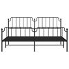 vidaXL Bed Frame Black Powder-Coated Steel Full Bed Frame Rectangular