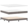 vidaXL Box Spring Bed with Mattress Taupe 78.74 x 78.74 in Fabric