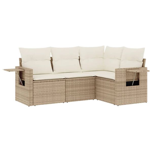 vidaXL Garden Sofa Set Beige