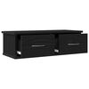 vidaXL Wall Cabinet Black Oak 23.62 x 10.24 x 7.28 in Engineered Wood