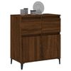vidaXL Sideboard Brown oak Engineered wood, metal Medium Sideboard