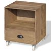 vidaXL Bedside Cabinet Brown Solid wood Standard Bedside Cabinet