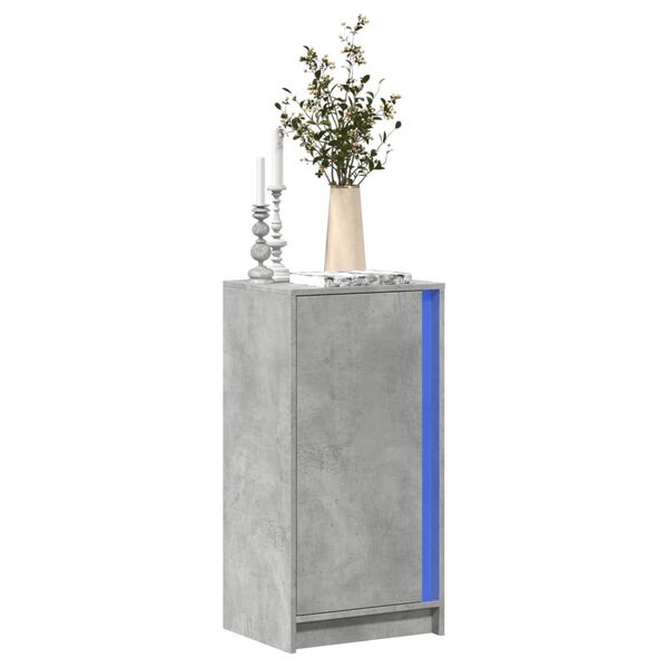 vidaXL Sideboard Concrete grey Engineered wood, glass Medium Sideboard
