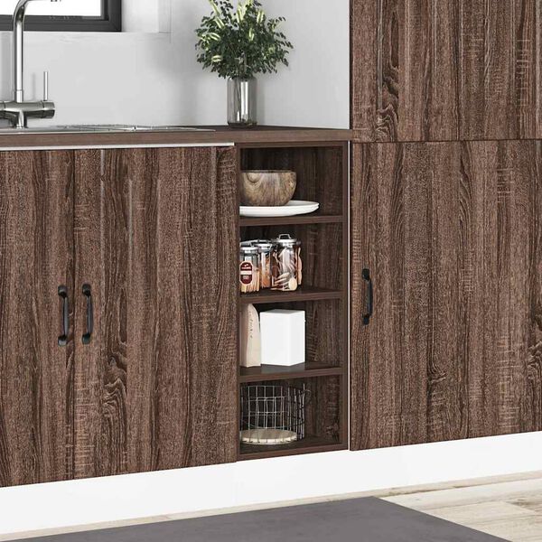 vidaXL Bottom Cabinet Brown oak Engineered wood 30x44.5x81.5 cm