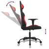 vidaXL Gaming Chair Black and Red Fabric