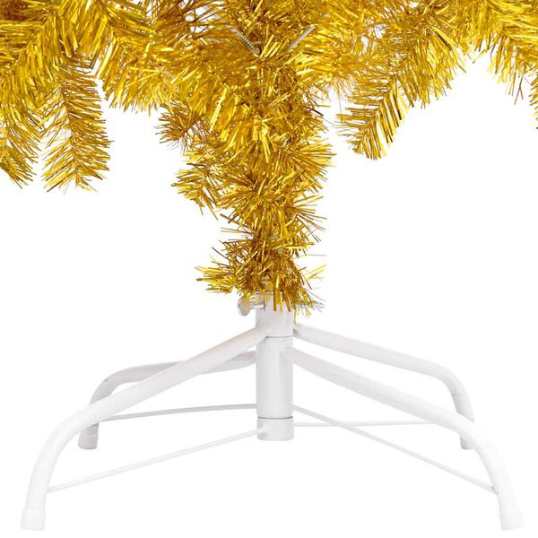 vidaXL Artificial Christmas Tree Gold PET 6.89 ft