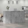 vidaXL Reception Desk Concrete grey Engineered wood Large Reception Desk