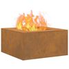 vidaXL Fire Pit Brown 31.5" x 31.5" x 15.7" Weathering steel