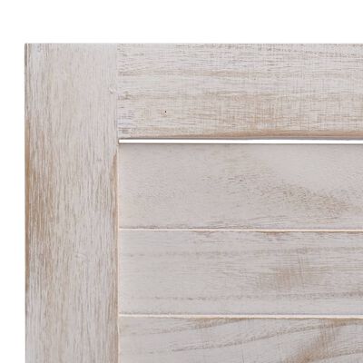 vidaXL 3-Panel Room Divider White 41.3"x65" Wood