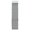 vidaXL Log Holder Light Gray 47.2"x17.7"x82.7" Galvanized Steel