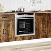 vidaXL Oven Cabinet Smoked Oak Engineered Wood Compact Adjustable Feet
