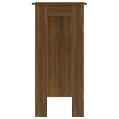 vidaXL Bar Table with Shelf Brown Oak 40.2"x19.7"x40.7" Engineered Wood