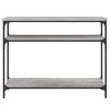 vidaXL Console Table Gray Sonoma Engineered wood, metal Narrow