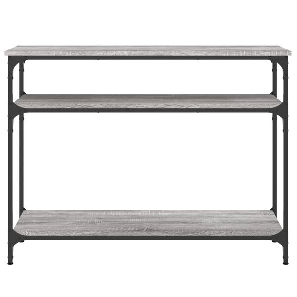vidaXL Console Table Gray Sonoma Engineered wood, metal Narrow
