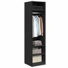 vidaXL Wardrobe with Storage Black oak Engineered Wood
