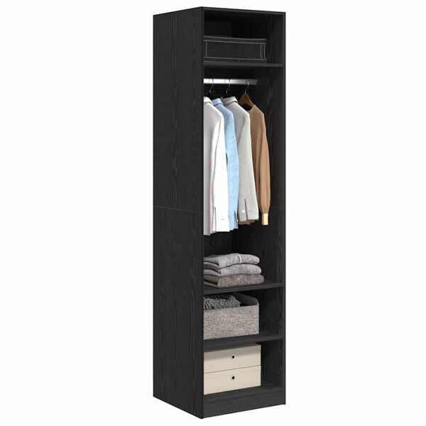 vidaXL Wardrobe with Storage Black oak Engineered Wood