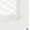 vidaXL Umbrella Stand with Storage White 11.02 x 4.72 x 16.14 in Steel