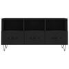 vidaXL TV Cabinet Black Engineered wood, iron TV Cabinet Rectangular