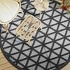 vidaXL Outdoor Carpet Black Polypropylene (PP) 78.7 in diameter