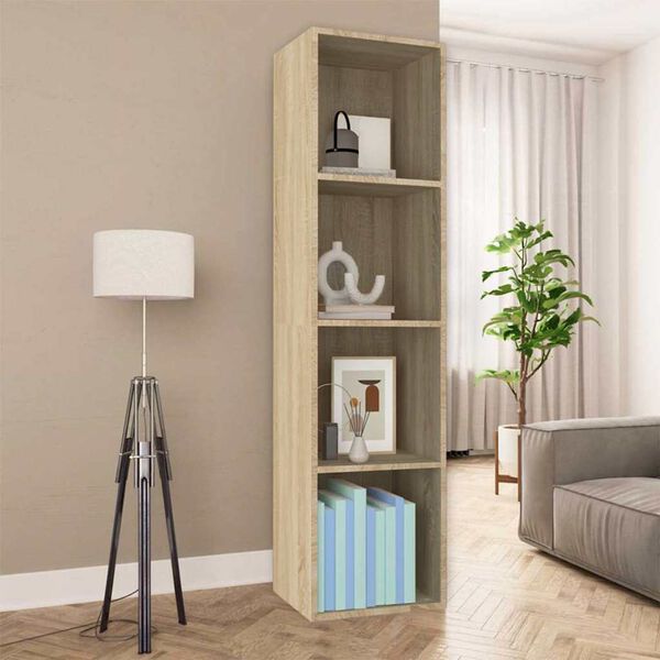 vidaXL Book Cabinet Sonoma Oak Engineered wood Medium