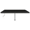 vidaXL Retractable Awning Anthracite Powder-coated aluminum Large
