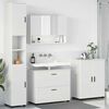 vidaXL Bathroom Furniture Set with Drawer 4 pcs White Engineered wood