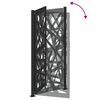 vidaXL Garden Gate Black 39.4x78.7" Steel Light Design