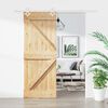 vidaXL Sliding Door with Hardware Set 33.5x82.7" Solid Wood Pine