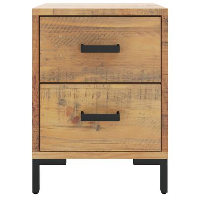 vidaXL Bedside Cabinet Brown 15.7"x11.8"x21.7" Solid Wood Pine