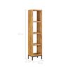 vidaXL Bookshelf Natural Mango Wood Solid Mango Wood Medium Bookshelf