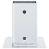 vidaXL Post Bases Square 4 pcs Silver 3.19x3.19" Galvanised Steel