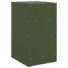 vidaXL Bedside Cabinet Set of 2 Olive Green Cold-rolled steel Standard