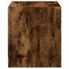 vidaXL Bedside Cabinet Set of 2 Smoked oak Engineered wood, glass Small